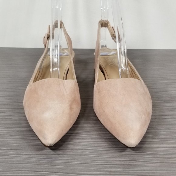 Franco Sarto Vellez Slingback Pumps, Light Peach Suede, Womens Various Sizes - Picture 2 of 14